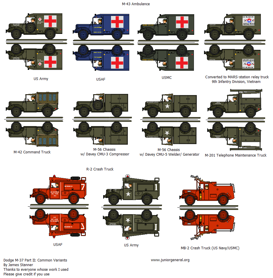 US Dodge M-37 Trucks